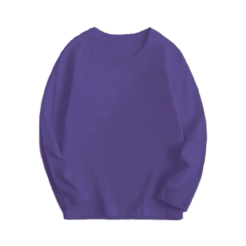 7 Colors Spring Long Sleeve Tees T-shirt Cotton  Base Coat