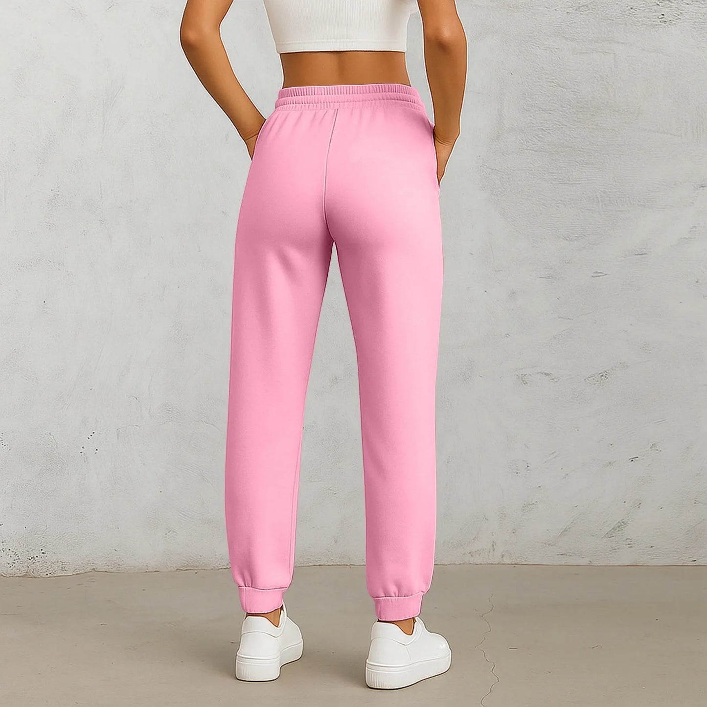 Straight Leg Elastic Waist Pants