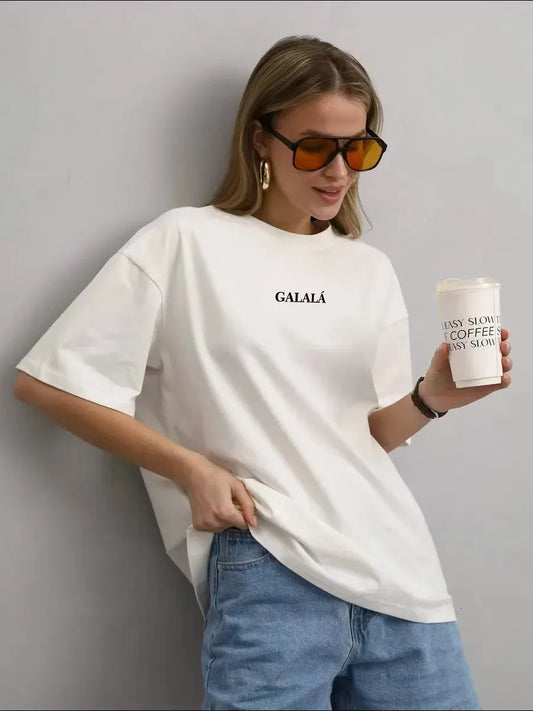 Graphic 100% Cotton Short Sleeve Oversized T-shirt