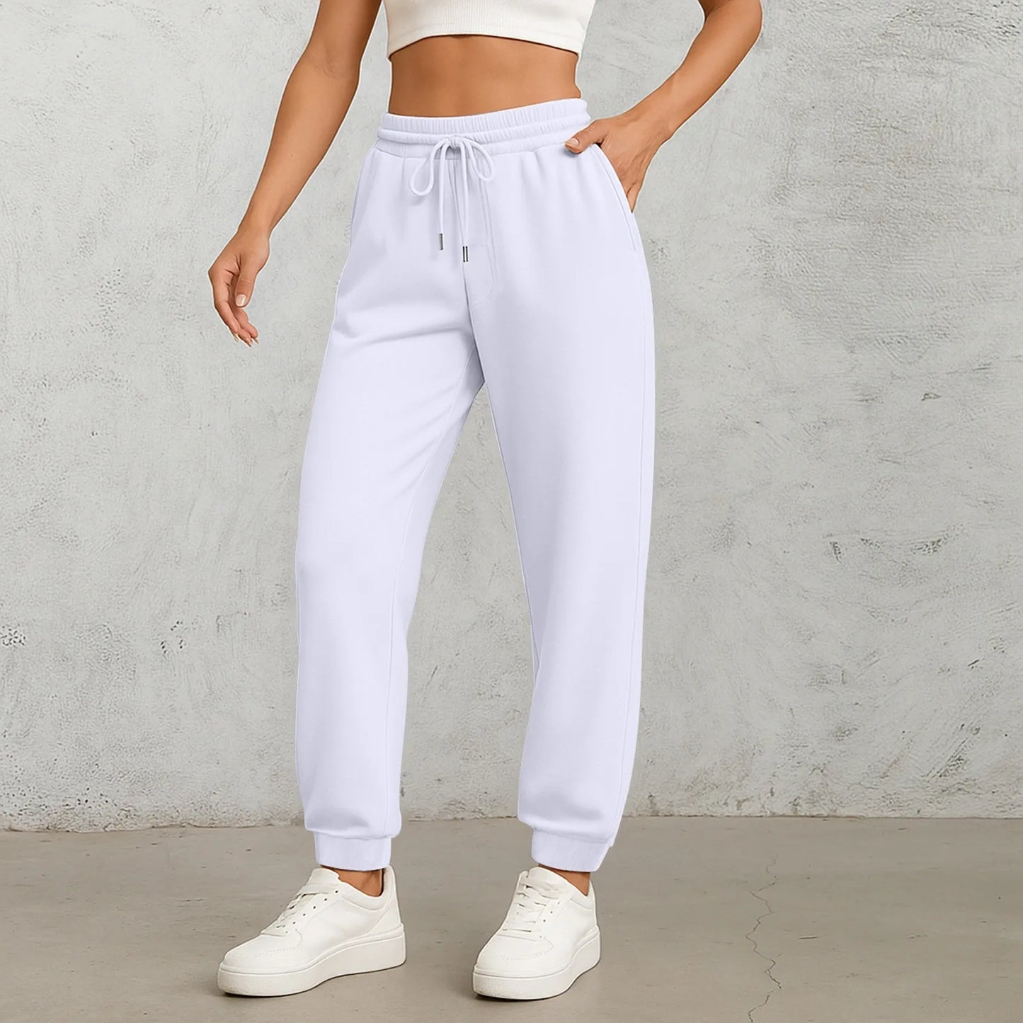 Straight Leg Elastic Waist Pants