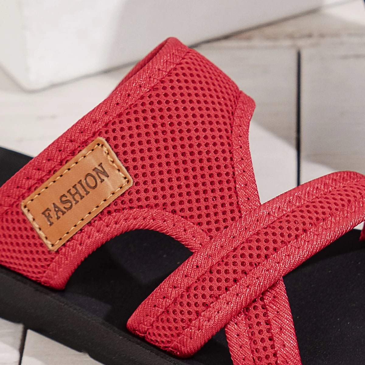 Mesh Breathable Comfortable Flat Slippers