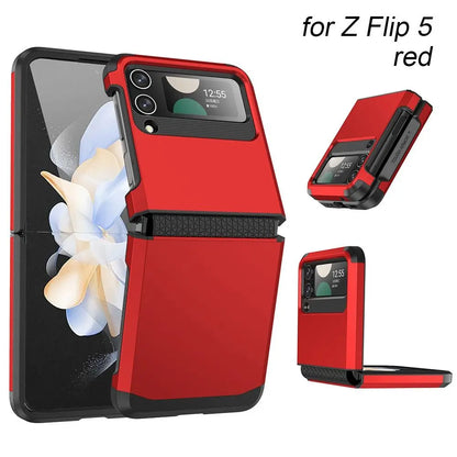 Z Flip 3/4/5 Case New Shock Proof Armor Phone Cover Protective Hinge Mobile Phone Protector