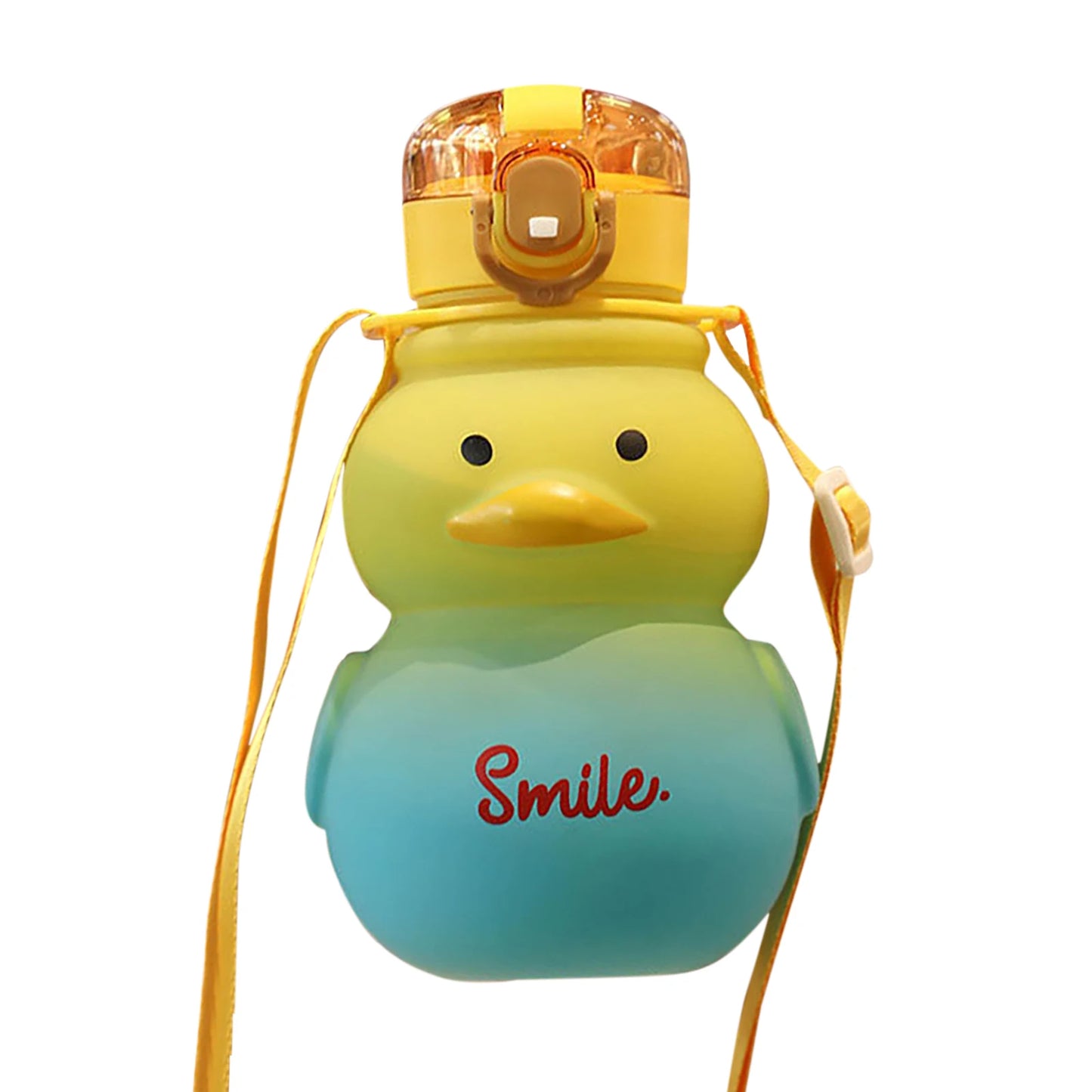 650ml Cute Water Bottle for Girls with Straw Portable Duck Kettle Drinking Cup
