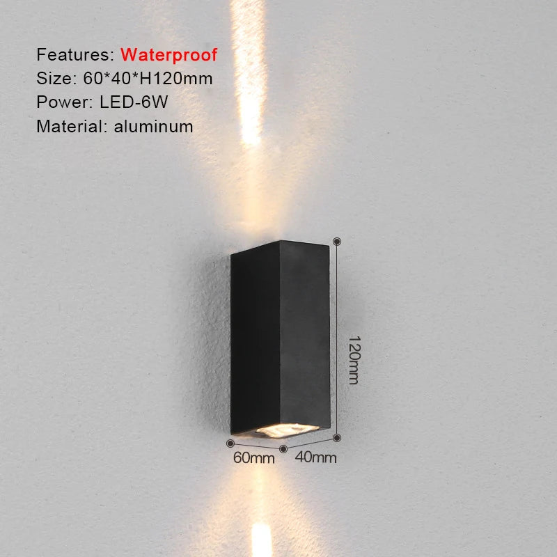 IP65 LED Wall Lamp Outdoor Sconce Balcony Porch Light