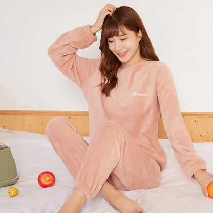 Thickened Loungewear Unisex Homewear Loose Pajama Sets