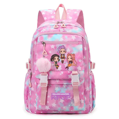 KPop Demon Hunters Print Student Backpack Large Capacity Schoolbag