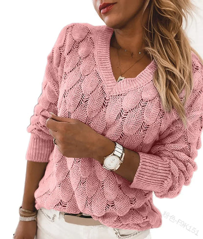 Long Sleeve V-neck Sweater