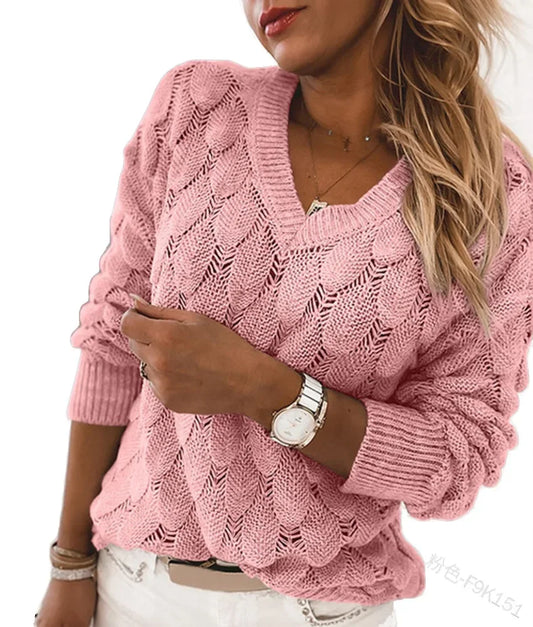 Long Sleeve V-neck Sweater