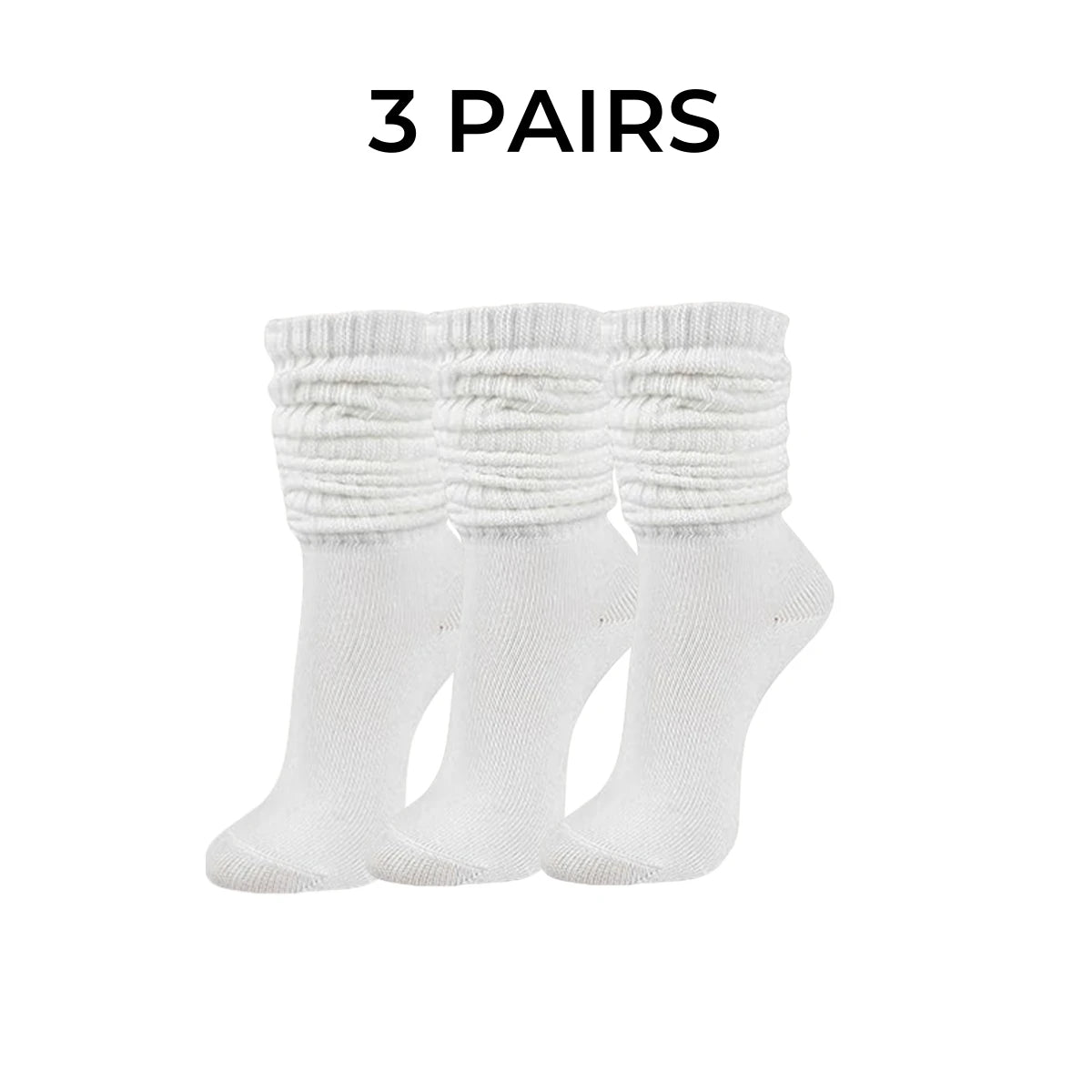 3/6 pairs Fall Winter Slouch Knit Slouchy Scrunch Socks