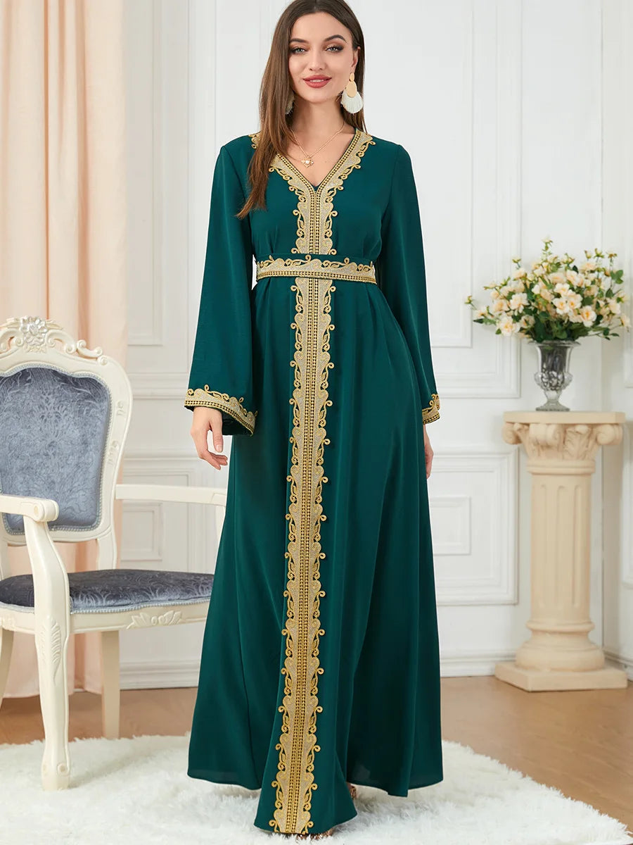 Muslim Loose Abaya Long-Sleeved Dress