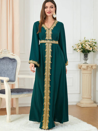 Muslim Loose Abaya Long-Sleeved Dress