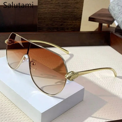 Vintage Luxury Metal Oversized Punk Sunglasses