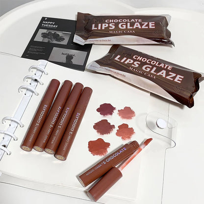 Chocolate five lip glaze set Mist matte lipstick