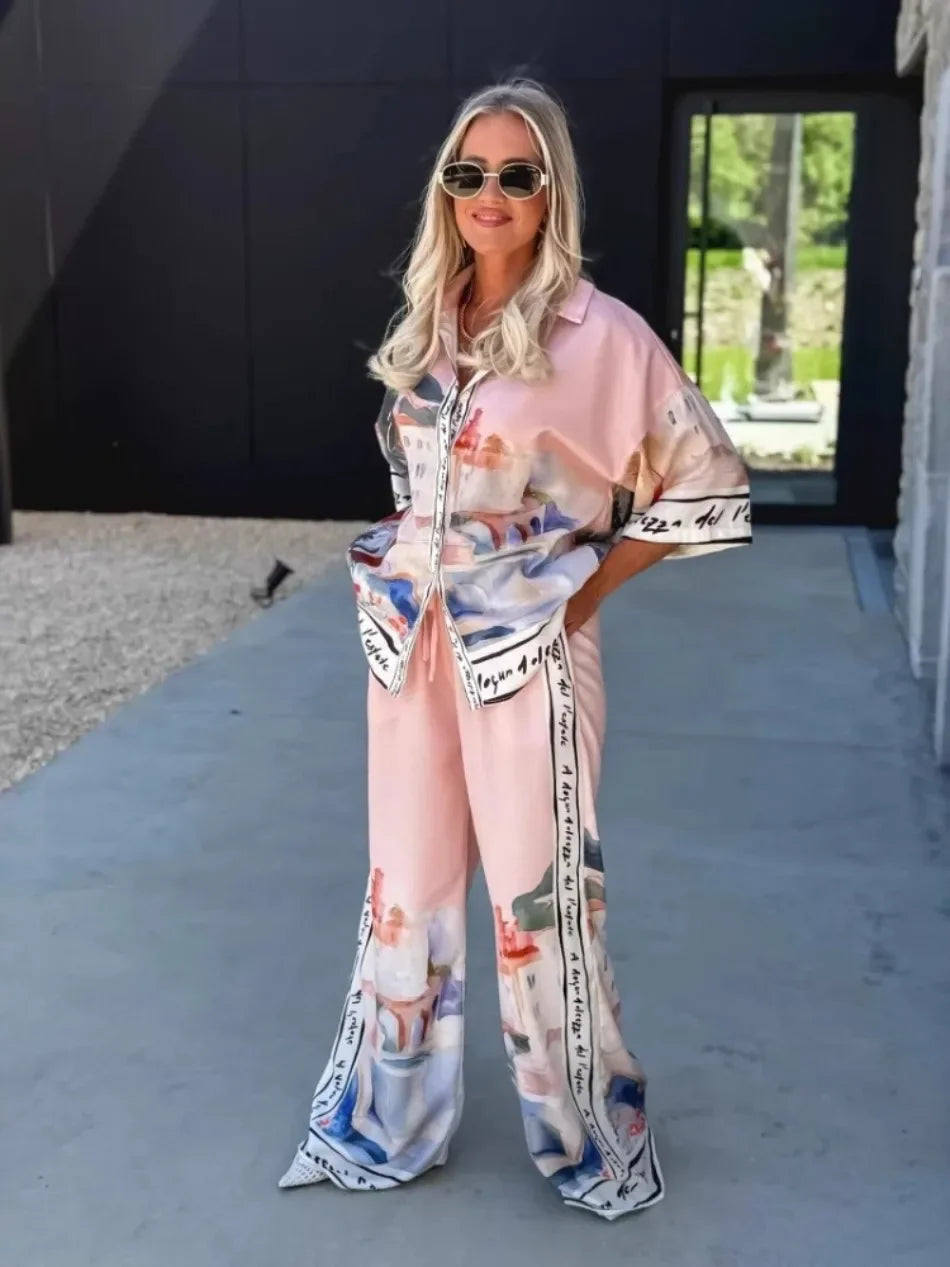 Elegant Printed Half Sleeves Shirt Sets