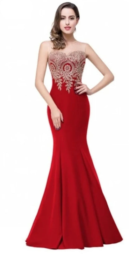 Elegant Mermaid Sweetheart Illusion Dress