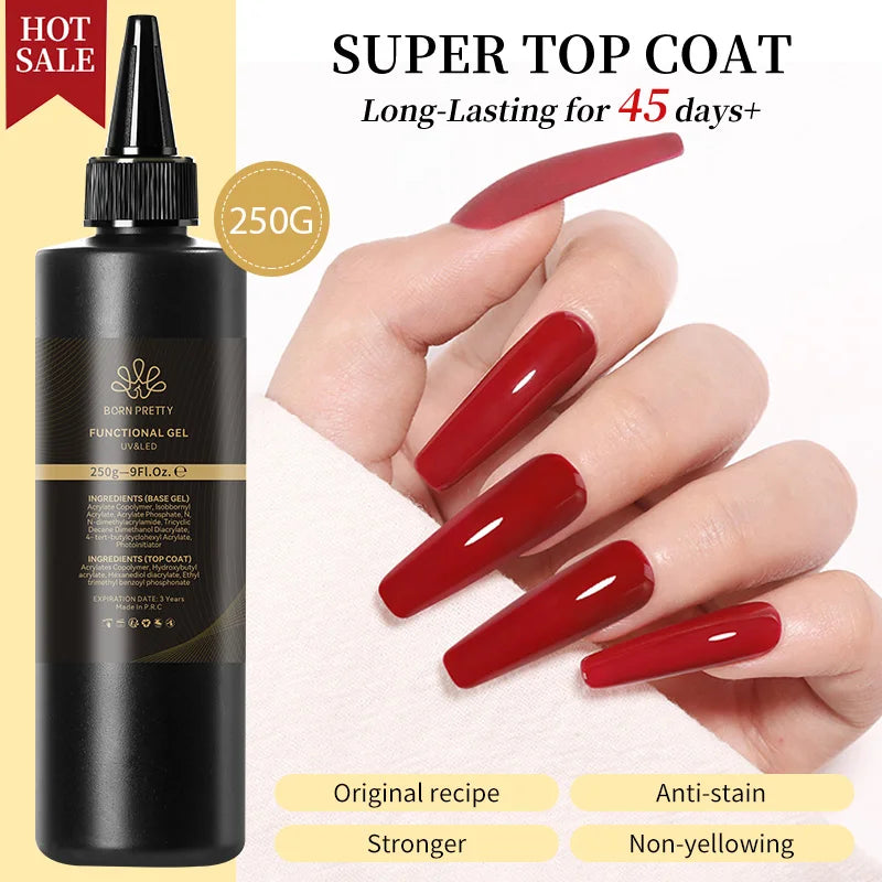250g Pure Black White Color Gel Nail Polish Jelly Nude Gel