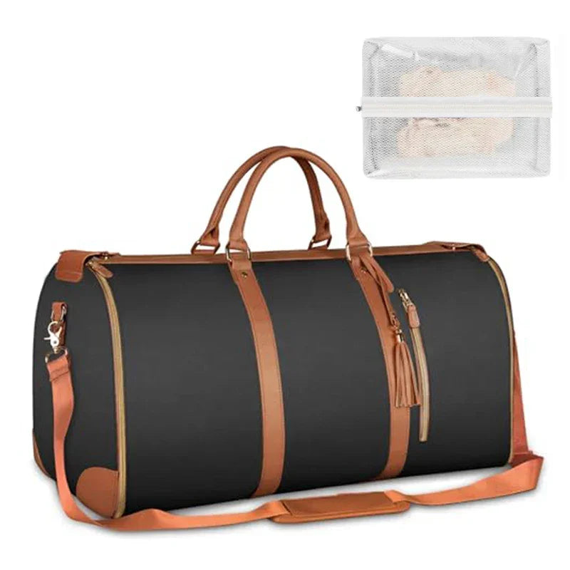 PU Leather Duffel Travel Bag