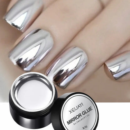 Mirror Metal Gel Silver Rose Golden Nail Polish