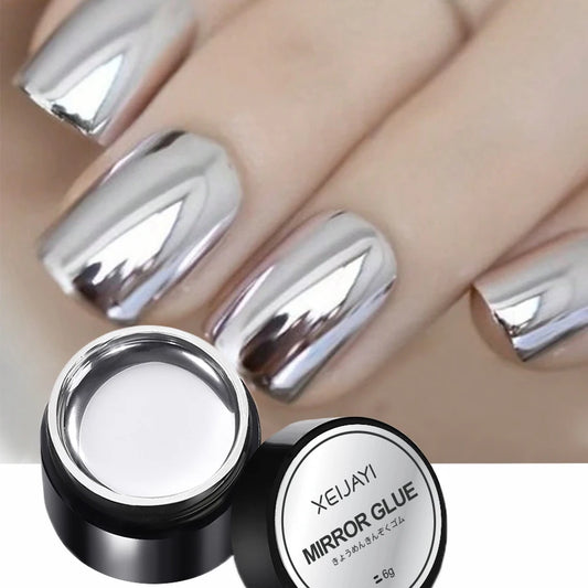 Mirror Metal Gel Silver Rose Golden Nail Polish