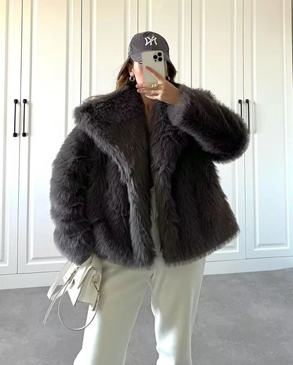 Faux Fur Coat Fluffy Jacket