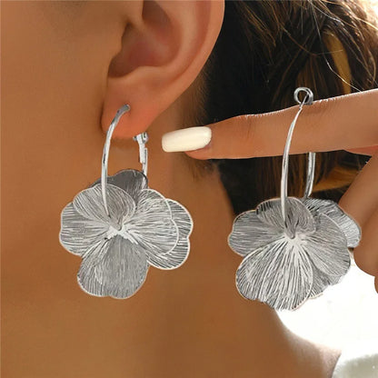 Stainless Steel Double-Layer Hoop Earrings