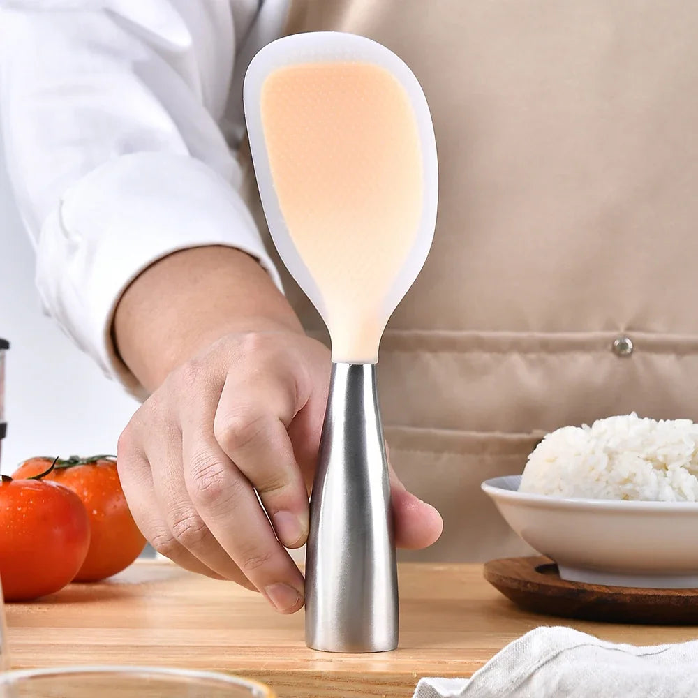 1Pcs Silicone Non-stick Cooking Spoon