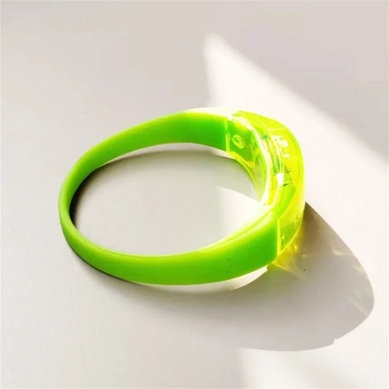 6pcs LED Voice Activated Sound Control Silicone Wristband