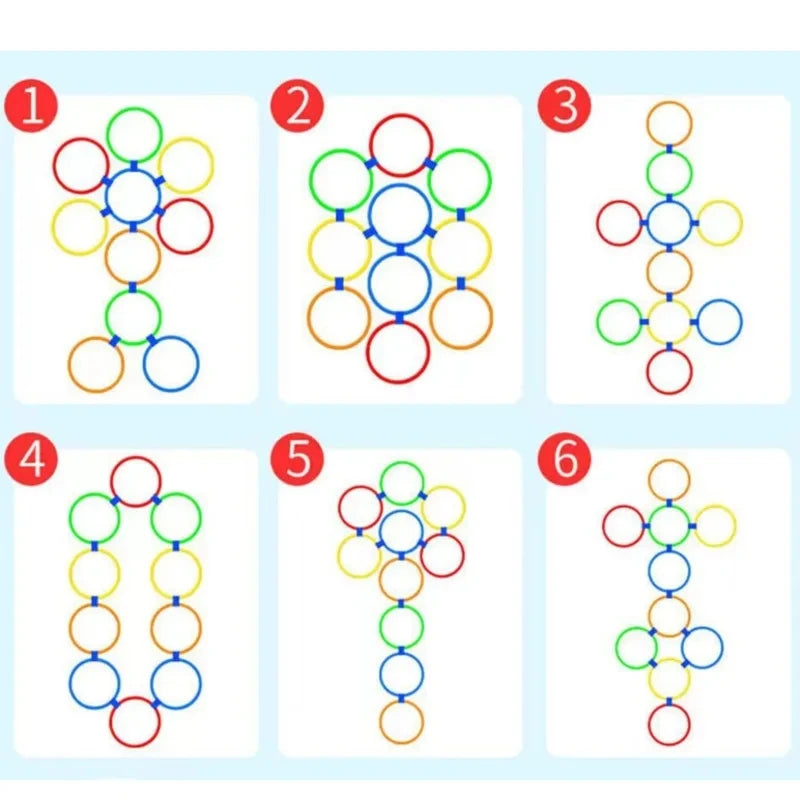 Outdoor Funny Physical Training Sport Toys Lattice Jump Ring Set