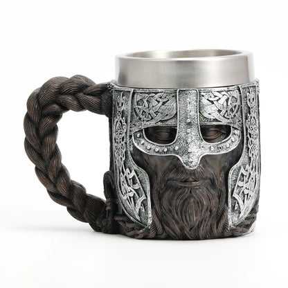 Viking Stainless Steel Nordic Barrel Dragon Boat Beer Mug