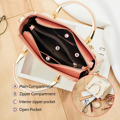 Split Leather Shoulder Elegant Large Tote Bag