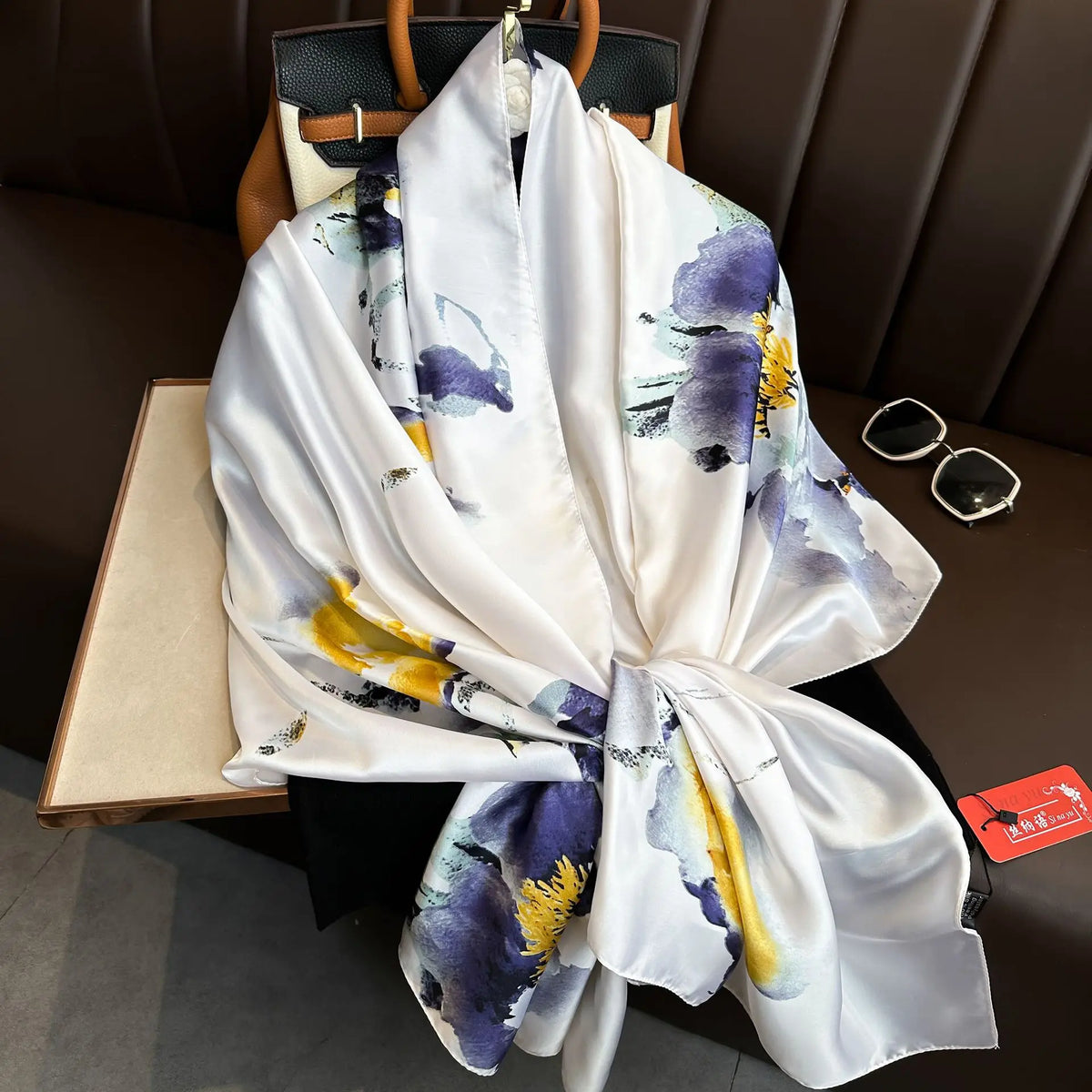 Luxury Silk 180X90CM Long Scarf Popular Silk Headscarf  Shawl