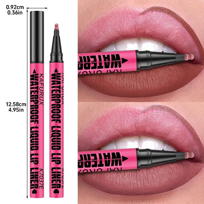 Liquid Matte12-Color Lipliner Pencil Waterproof Lips Contour Makeup