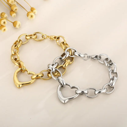 Stainless steel heart pendant necklace set