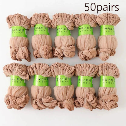10-50Pairs Transparent Ultrathin Sexy Crystal Short Ankle Sock