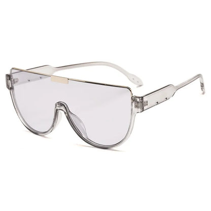 Vintage Semi-round Monoblock  Sunglasses