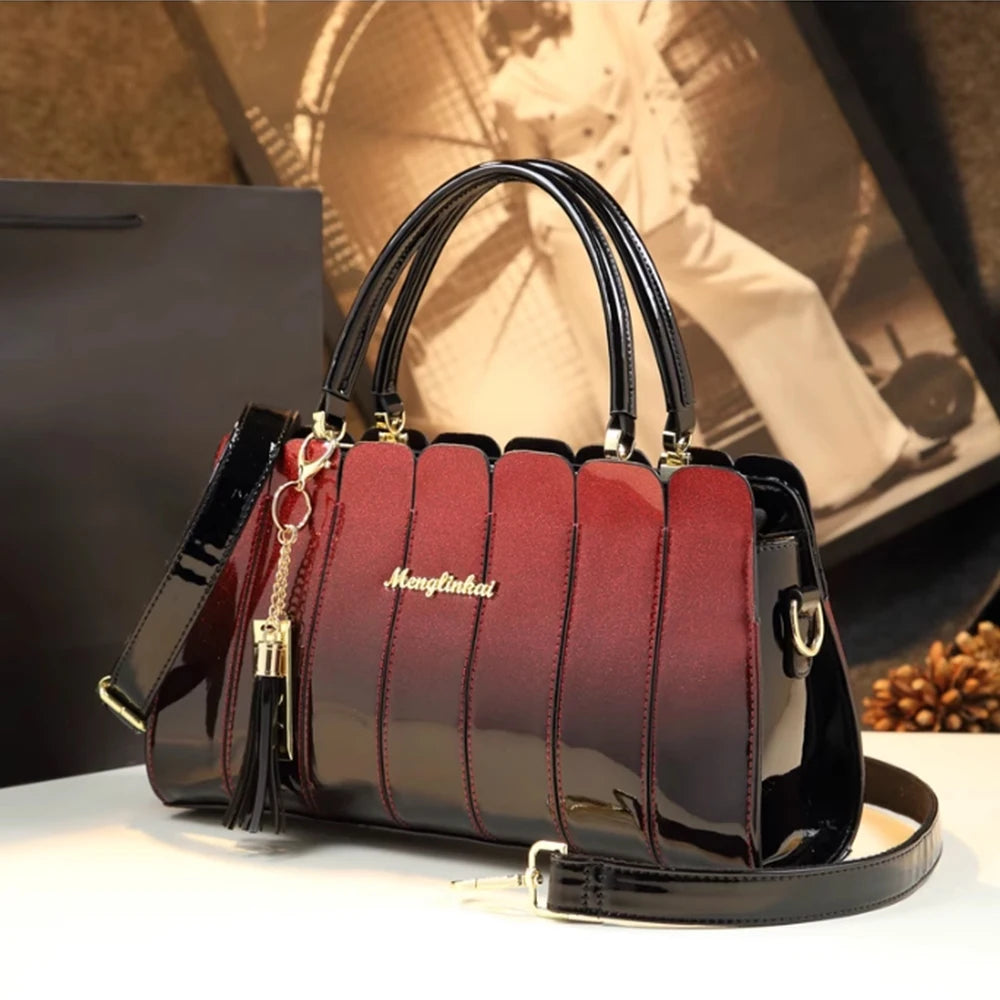 Vintage Large Capacity Tote Luxury PU Crossbody Bag