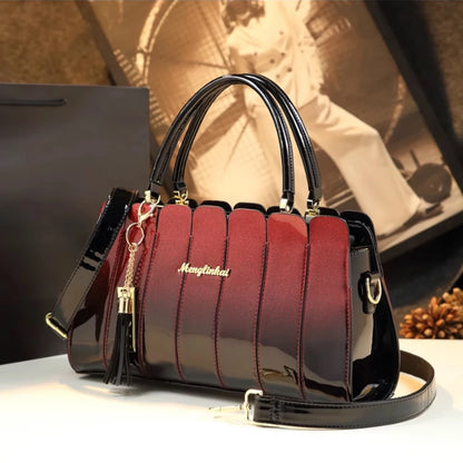 Vintage Large Capacity Tote Luxury PU Crossbody Bag