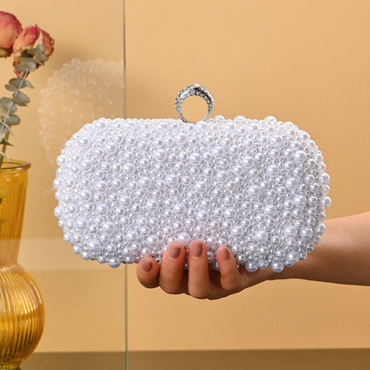 Luxury handmade chain shoulder Full Beaded clutch bag
