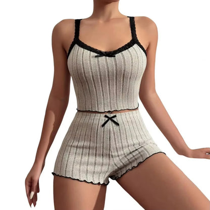 Shorts Sexy Milk Silk Pajama Set