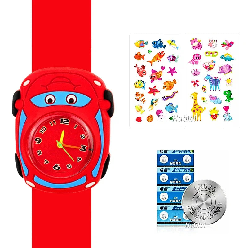 Slap Bracelet Clock Cartoon Kids Watches