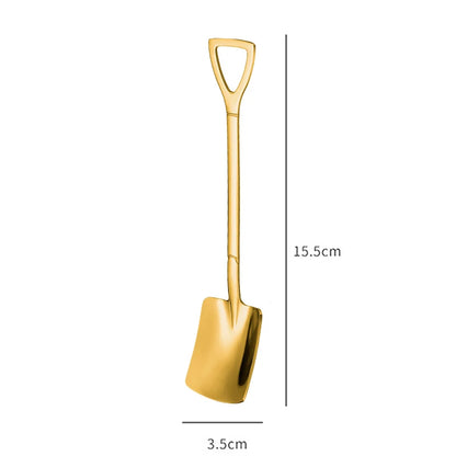 4pcs Stainless Steel Shovel & Point Spoons Set