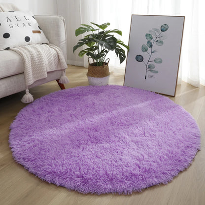 1pc home Rugs Large Shaggy Rug Round Mat