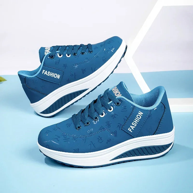 Thick Bottom Swinging  Walking Sports Sneakers