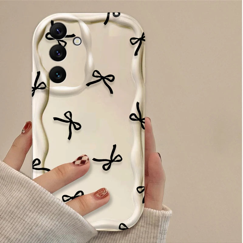 Black Bowknot Heart Case for Samsung Galaxy