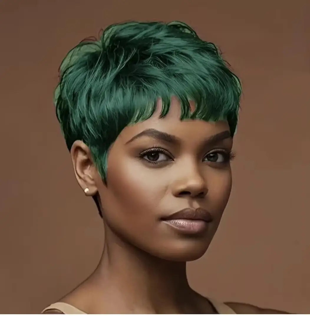 Short black Pixie cut wig