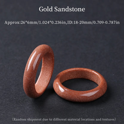 1 Pc Natural Crystal Stone Energy Healing Ring
