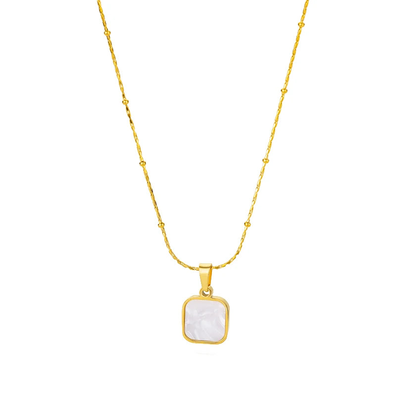 Devil's Eye Pendant Stainless Steel 18K Gold Plated Zirconia Necklace