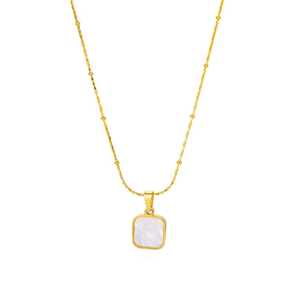 Devil's Eye Pendant Stainless Steel 18K Gold Plated Zirconia Necklace