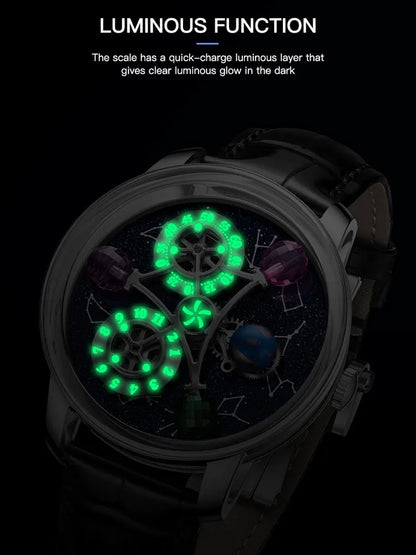 Starry Twelve Constellations Mechanical Sapphire Waterproof Mechanical Wristwatches