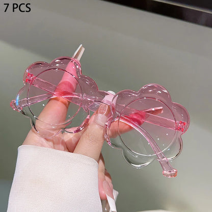 1/7 Pcs Flower Shaped Sunglasses